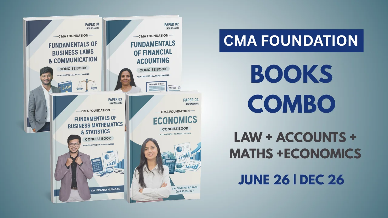 CMA Foundation All Subject Combo Books Set By CMA Faculty_Dec.26