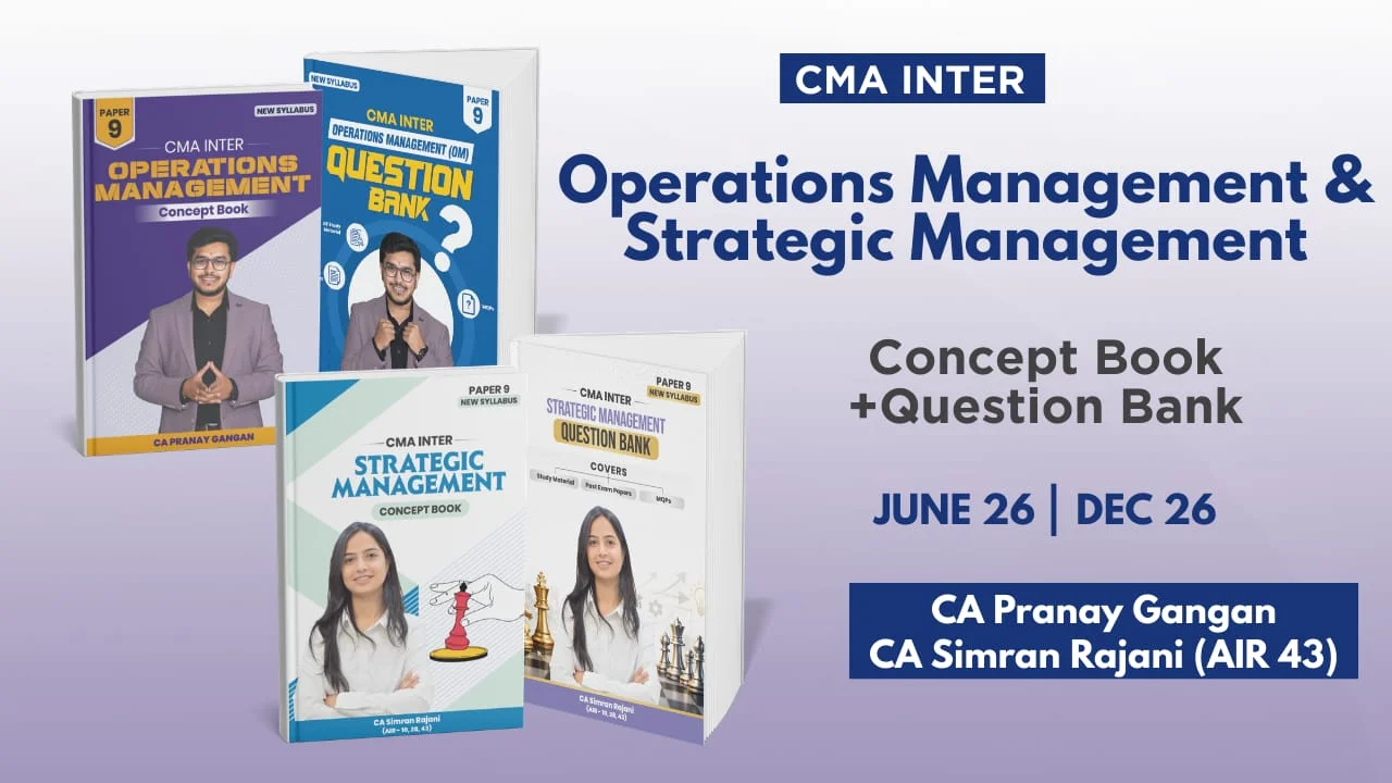 CMA Inter OMSM Books Set By CA Pranay Gangan & CA Simran Rajani_Dec.26