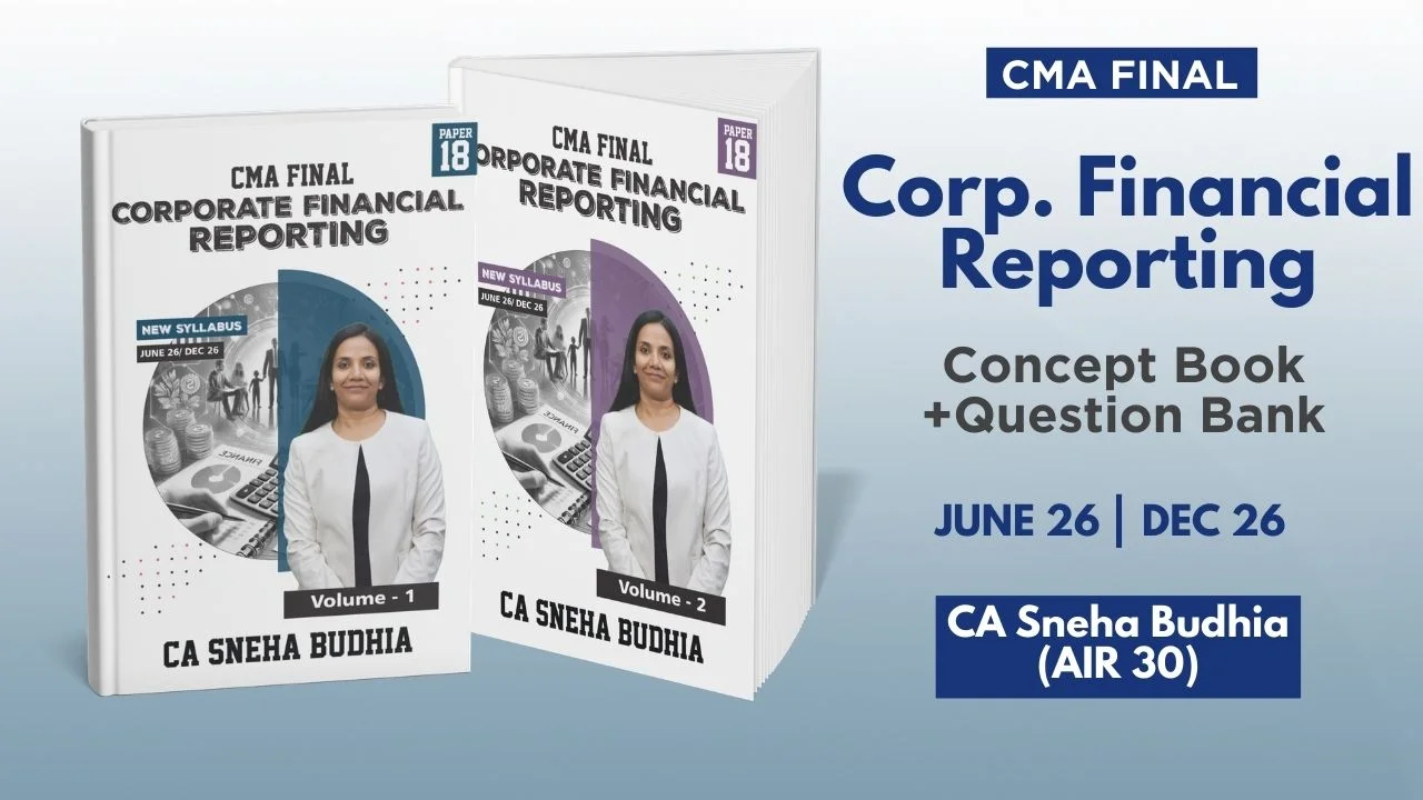 CMA Final CFR Books Set By CA Sneha Budhia_Dec.26