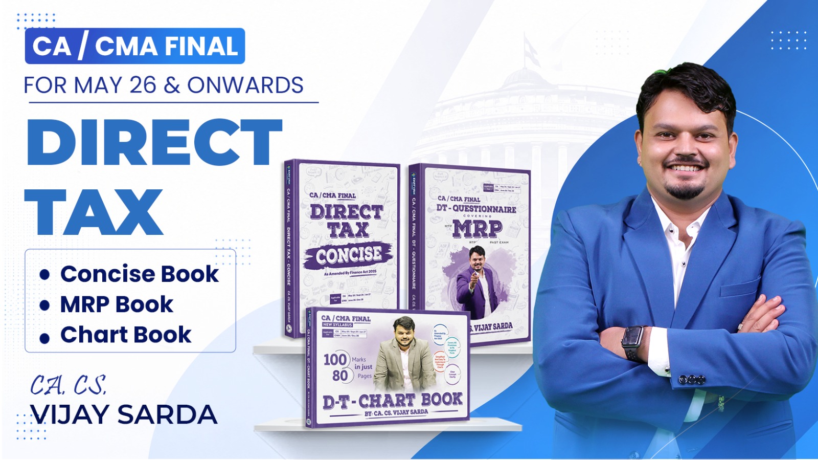 CA Final Direct Tax Books Set By CA Vijay Sarda | Nov.26