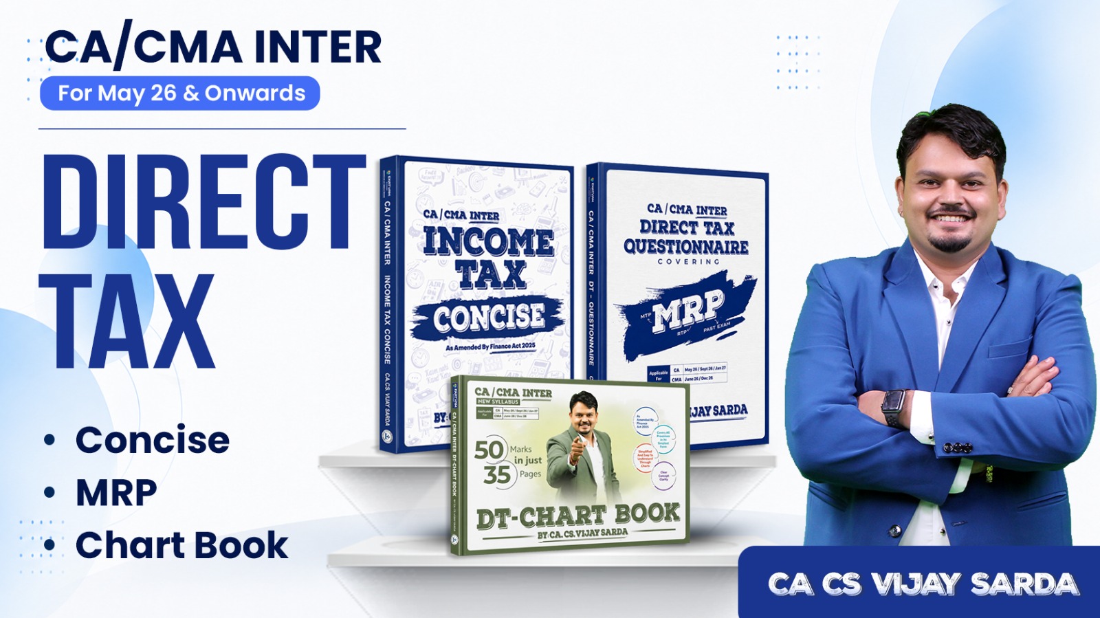 CA Inter Direct Tax Books Set By CA Vijay Sarda | Sept 26_Jan 27