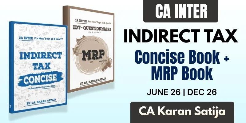 CA Inter GST Books Set By CA Karan Satija | Sept. 26_Jan.27